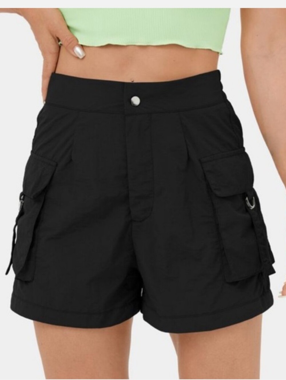 Halara High Waisted Cargo Pockets Casual Shorts Nylon